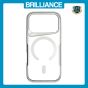 Brilliance LUX iPhone 17 Pro Chrome-Plated Magnetic Clear TPU + Acrylic Phone Case Silver Titanium
