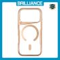 Brilliance LUX iPhone 17 Pro Chrome-Plated Magnetic Clear TPU + Acrylic Phone Case Gold Titanium