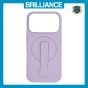 Brilliance LUX iPhone 17 Pro Silicone with BackSide 360° Rotating Wrist Strap Magnetic Phone Case Purple
