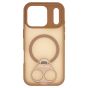 Brilliance LUX iPhone 17 Pro Anti-shock Magnetic Matte Clear TPU + Acrylic Kickstand Phone Case Gold