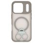 Brilliance LUX iPhone 17 Pro Anti-shock Magnetic Matte Clear TPU + Acrylic Kickstand Phone Case Gray