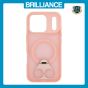 Brilliance LUX iPhone 17 Pro Anti-shock Magnetic Matte Clear TPU + Acrylic Kickstand Phone Case Pink