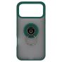 Brilliance LUX iPhone 17 Pro Max Hybrid Shell Anti-shock Ring Kickstand TPU Matte Case Dark Green