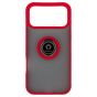 Brilliance LUX iPhone 17 Pro Max Hybrid Shell Anti-shock Ring Kickstand TPU Matte Case Red