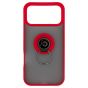 Brilliance LUX iPhone 17 Pro Max Hybrid Shell Anti-shock Ring Kickstand TPU Matte Case Red