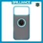 Brilliance LUX iPhone 17 Pro Max Hybrid Shell Anti-shock Ring Kickstand TPU Matte Case Blue