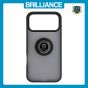 Brilliance LUX iPhone 17 Pro Max Hybrid Shell Anti-shock Ring Kickstand TPU Matte Case Black