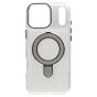 Brilliance LUX iPhone 17 Pro Max Glitter Sparkle Magnetic Clear TPU + Acrylic with Kickstand Phone Case White