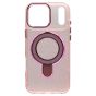 Brilliance LUX iPhone 17 Pro Max Glitter Sparkle Magnetic Clear TPU + Acrylic with Kickstand Phone Case Pink