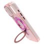 Brilliance LUX iPhone 17 Pro Max Glitter Sparkle Magnetic Clear TPU + Acrylic with Kickstand Phone Case Pink
