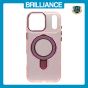 Brilliance LUX iPhone 17 Pro Max Glitter Sparkle Magnetic Clear TPU + Acrylic with Kickstand Phone Case Pink