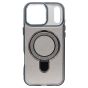 Brilliance LUX iPhone 17 Pro Max Glitter Sparkle Magnetic Clear TPU + Acrylic with Kickstand Phone Case Black