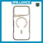 Brilliance LUX iPhone 17 Pro Max Chrome-Plated Magnetic Clear TPU + Acrylic Phone Case Gray Titanium
