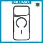 Brilliance LUX iPhone 17 Pro Max Chrome-Plated Magnetic Clear TPU + Acrylic Phone Case Black Titanium