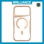 Brilliance LUX iPhone 17 Pro Max Chrome-Plated Magnetic Clear TPU + Acrylic Phone Case Gold Titanium