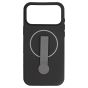 Brilliance LUX iPhone 17 Pro Max Silicone with BackSide 360° Rotating Wrist Strap Magnetic Phone Case Black