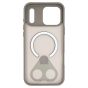 Brilliance LUX iPhone 17 Pro Max Anti-shock Magnetic Matte Clear TPU + Acrylic Kickstand Phone Case Gray