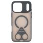 Brilliance LUX iPhone 17 Pro Max Anti-shock Magnetic Matte Clear TPU + Acrylic Kickstand Phone Case Black