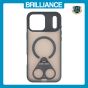 Brilliance LUX iPhone 17 Pro Max Anti-shock Magnetic Matte Clear TPU + Acrylic Kickstand Phone Case Black