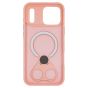 Brilliance LUX iPhone 17 Pro Max Anti-shock Magnetic Matte Clear TPU + Acrylic Kickstand Phone Case Pink