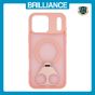 Brilliance LUX iPhone 17 Pro Max Anti-shock Magnetic Matte Clear TPU + Acrylic Kickstand Phone Case Pink