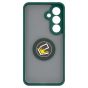 Brilliance LUX Samsung S25 Hybrid Shell Anti-shock Ring Kickstand TPU Matte Case Dark Green