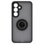 Brilliance LUX Samsung S25 Hybrid Shell Anti-shock Ring Kickstand TPU Matte Case Black