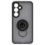 Brilliance LUX Samsung S25 Hybrid Shell Anti-shock Ring Kickstand TPU Matte Case Black