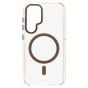 Brilliance LUX Samsung S25 Clear Magnetic Hybrid TPU + Acrylic Phone Case Brown