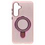 Brilliance LUX Samsung S25 Glitter Sparkle Magnetic Clear TPU + Acrylic with Kickstand Phone Case Pink