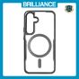 Brilliance LUX Samsung S25 Chrome-Plated Magnetic Clear TPU + Acrylic Phone Case Black Titanium