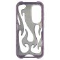 Brilliance LUX Samsung S25 Flame Design Soft TPU Chrome-Plated Openwork Phone Case Purple