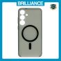 Brilliance LUX Samsung S25 High-Clarity Transparent Clear PC Magnetic Phone Case Black