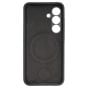 Brilliance LUX Samsung S25 Silicone with BackSide 360Ã‚Â° Rotating Wrist Strap Magnetic Phone Case Black