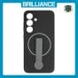 Brilliance LUX Samsung S25 Silicone with BackSide 360Ã‚Â° Rotating Wrist Strap Magnetic Phone Case Black