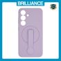 Brilliance LUX Samsung S25 Silicone with BackSide 360° Rotating Wrist Strap Magnetic Phone Case Purple