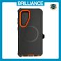 Brilliance HEAVY DUTY Samsung S25 (Pro Series) + Magnetic Case Black + Orange