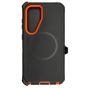 Brilliance HEAVY DUTY Samsung S25 (Pro Series) + Magnetic Case Black + Orange