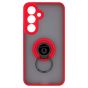 Brilliance LUX Samsung S25 Plus Hybrid Shell Anti-shock Ring Kickstand TPU Matte Case Red