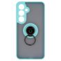 Brilliance LUX Samsung S25 Plus Hybrid Shell Anti-shock Ring Kickstand TPU Matte Case Blue