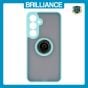 Brilliance LUX Samsung S25 Plus Hybrid Shell Anti-shock Ring Kickstand TPU Matte Case Blue