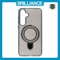 Brilliance LUX Samsung S25 Plus Glitter Sparkle Magnetic Clear TPU + Acrylic with Kickstand Phone Case Black