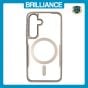 Brilliance LUX Samsung S25 Plus Chrome-Plated Magnetic Clear TPU + Acrylic Phone Case Gray Titanium