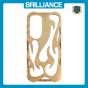 Brilliance LUX Samsung S25 Plus Flame Design Soft TPU Chrome-Plated Openwork Phone Case Desert Titanium