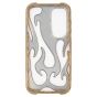 Brilliance LUX Samsung S25 Plus Flame Design Soft TPU Chrome-Plated Openwork Phone Case Desert Titanium