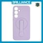 Brilliance LUX Samsung S25 Plus Silicone with BackSide 360° Rotating Wrist Strap Magnetic Phone Case Purple