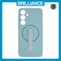 Brilliance LUX Samsung S25 Plus Silicone with BackSide 360° Rotating Wrist Strap Magnetic Phone Case Sky Blue