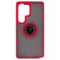 Brilliance LUX Samsung S25 Ultra Hybrid Shell Anti-shock Ring Kickstand TPU Matte Case Red
