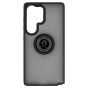 Brilliance LUX Samsung S25 Ultra Hybrid Shell Anti-shock Ring Kickstand TPU Matte Case Black