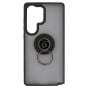 Brilliance LUX Samsung S25 Ultra Hybrid Shell Anti-shock Ring Kickstand TPU Matte Case Black